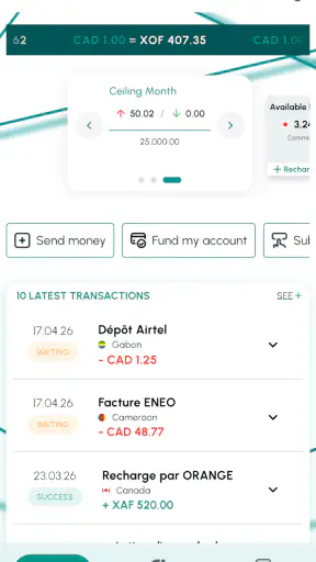 @fric Remit Transfert d'argent screenshot