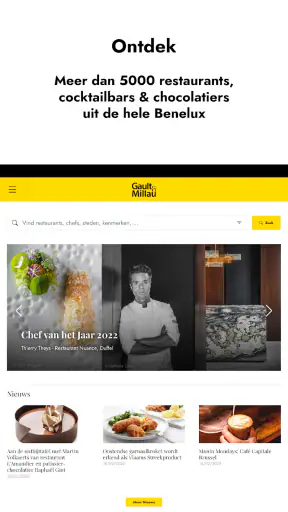 Gault&Millau Benelux screenshot