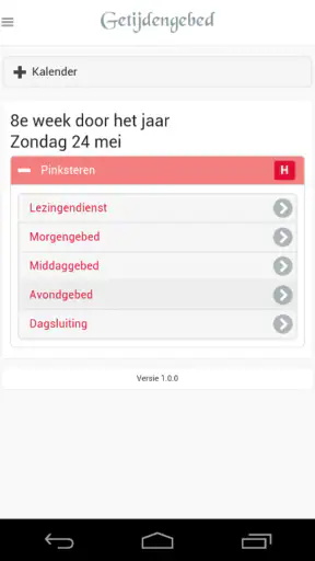 Getijdengebed screenshot
