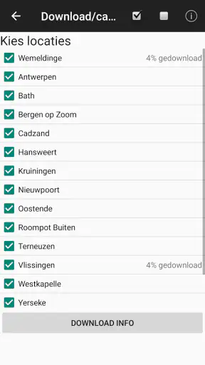 Getijdentabel screenshot