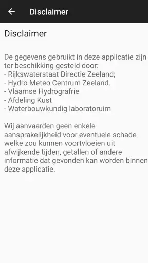 Getijdentabel screenshot