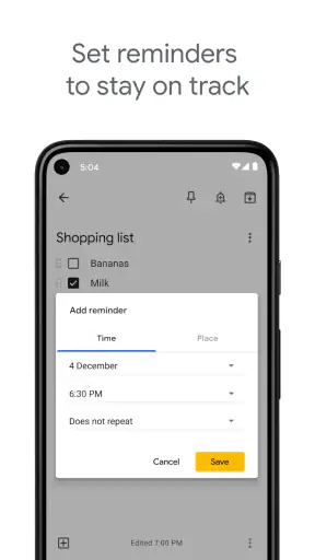 Google Keep screenshot