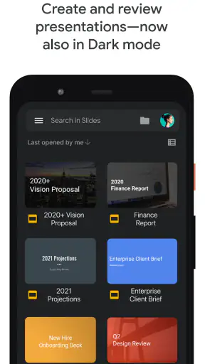 Google Presentaties screenshot