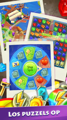 Gummy Drop: match 3 en bouw screenshot