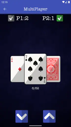 Higher Lower Card Game screenshot