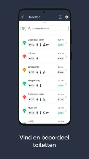 HogeNood - vind toiletten screenshot