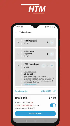 HTM info & tickets screenshot