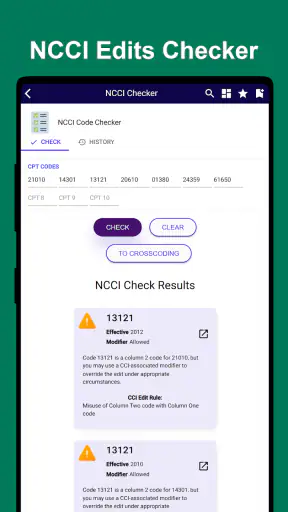 iCoder CPT RVU ICD10 HCPCS NDC screenshot