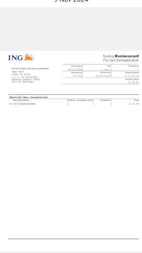 ING Commercial Card screenshot