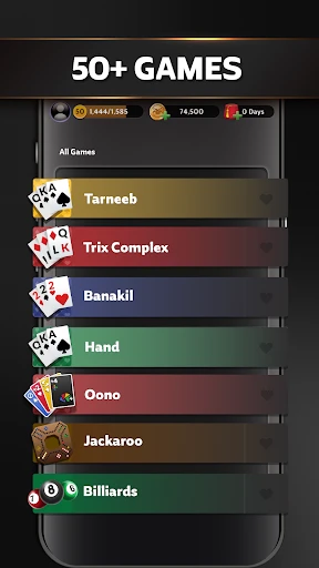 Jawaker Hand, Tarneeb & Trix screenshot