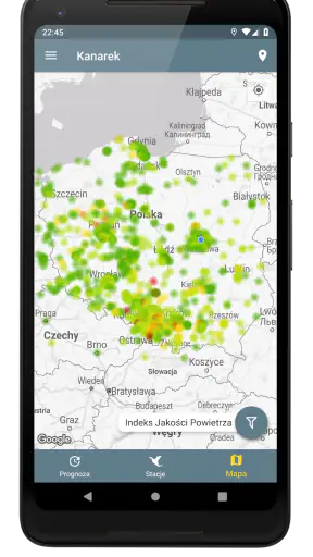 Kanarek - ostrzeżenia o smogu screenshot