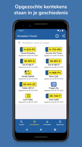 Kenteken Check screenshot