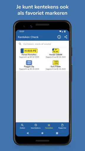Kenteken Check screenshot
