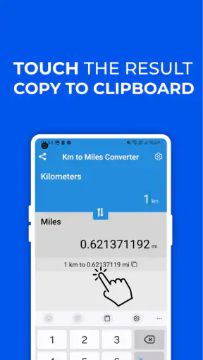 Kilometers to Miles Converter screenshot