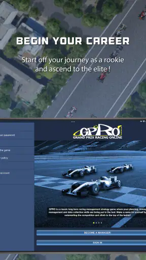 Klassieke racing manager screenshot