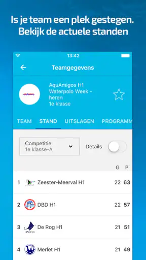 knzb waterpolo screenshot
