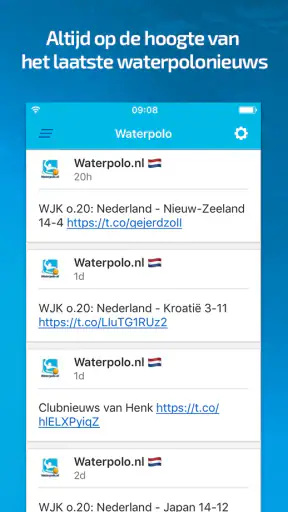 knzb waterpolo screenshot