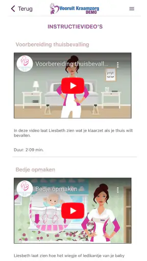 Kraamzorg App screenshot