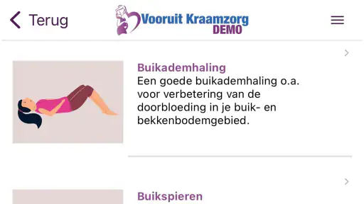 Kraamzorg App screenshot