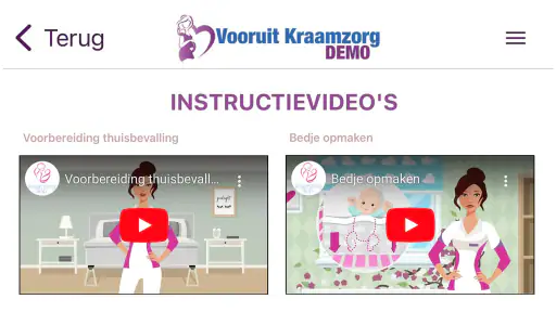 Kraamzorg App screenshot