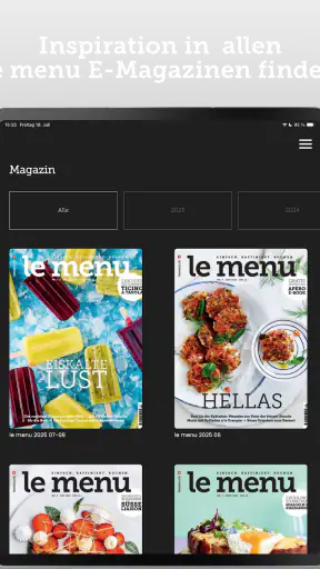 le menu screenshot