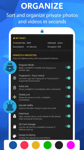 LockMyPix Foto & Video Opslag screenshot