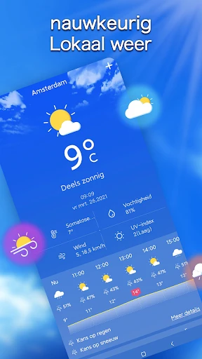 Lokale weersvoorspelling screenshot