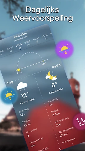 Lokale weersvoorspelling screenshot