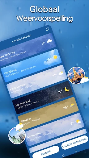 Lokale weersvoorspelling screenshot