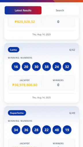 Lotto Results - Daily Updates screenshot