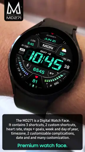 MD271 Digital watch face screenshot
