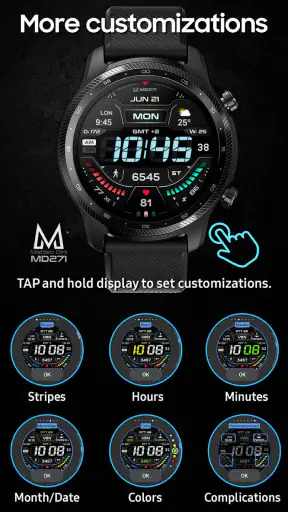 MD271 Digital watch face screenshot