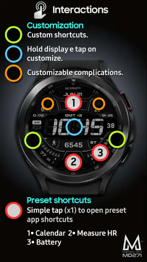 MD271 Digital watch face screenshot