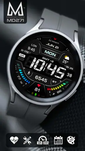 MD271 Digital watch face screenshot