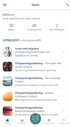 migraineAPP screenshot