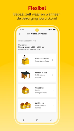 Mijn DHL screenshot