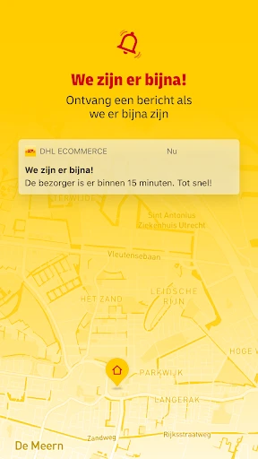 Mijn DHL screenshot