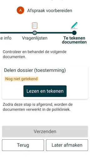 Mijn Dossier Amsterdam UMC screenshot