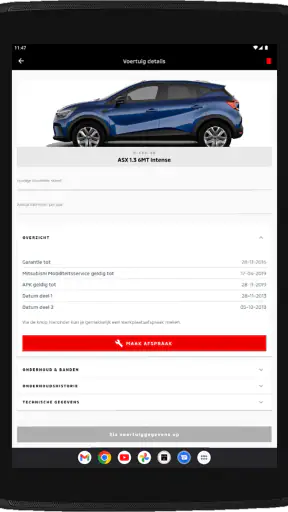 Mijn Mitsubishi screenshot