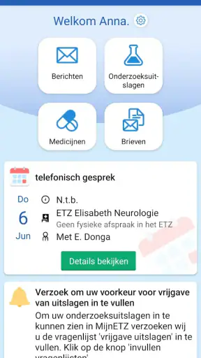 MijnETZ screenshot