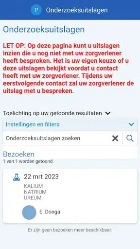 MijnETZ screenshot