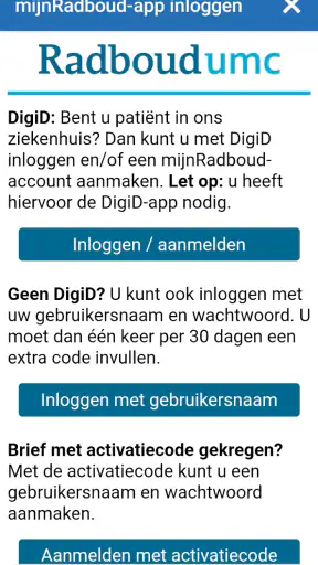 mijnRadboud screenshot