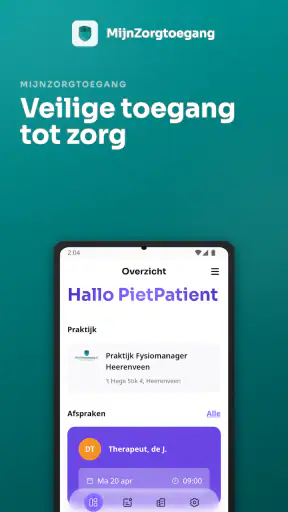 MijnZorgtoegang screenshot