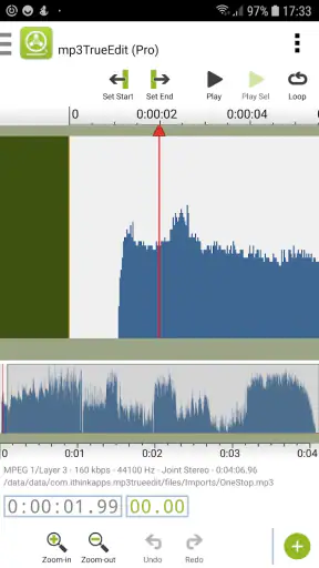 mp3TrueEdit touch Audio Editor screenshot