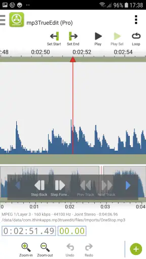 mp3TrueEdit touch Audio Editor screenshot