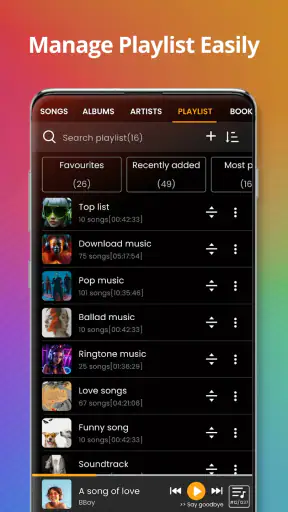 Muziekspeler screenshot