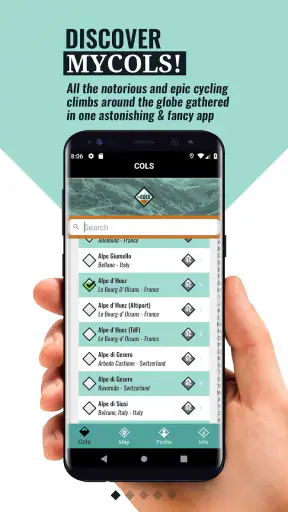 myCols - fietsbeklimmingen screenshot