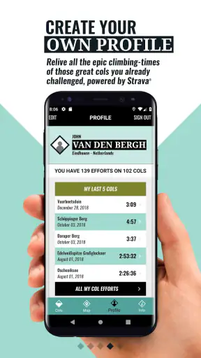 myCols - fietsbeklimmingen screenshot