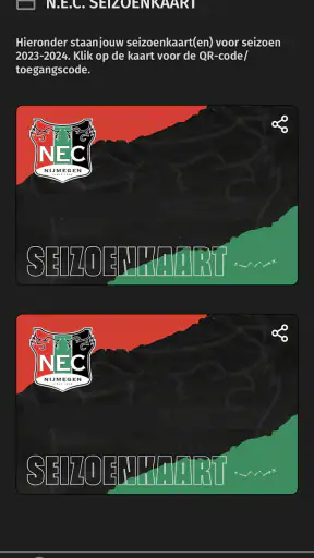 N.E.C. Tickets screenshot