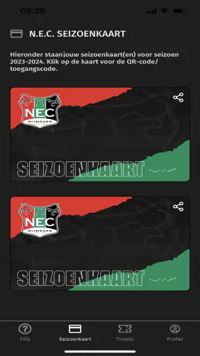 N.E.C. Tickets screenshot